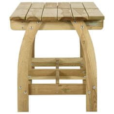 Vidaxl Vrtna miza 160x74x75 cm impregnirana borovina