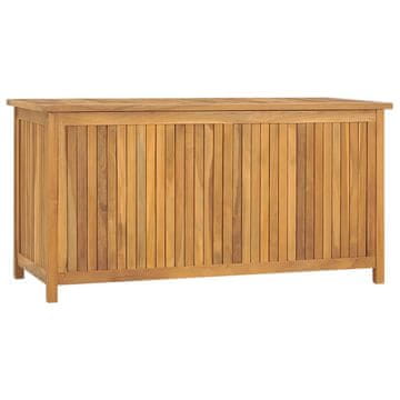 Vidaxl Vrtna škatla 114x50x58 cm trdna tikovina