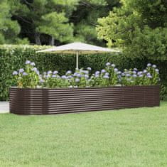 Vidaxl Visoka greda rjava 447x140x68 cm cinkano jeklo
