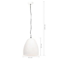 Vidaxl Industrijska viseča svetilka 25 W bela okrogla 42 cm E27