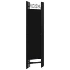 Vidaxl Paravan 5-delni črn 200x180 cm
