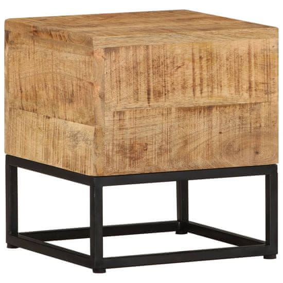 Vidaxl Stranska mizica 30x30x33 cm robusten mangov les