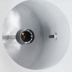 Greatstore Industrijska viseča svetilka 25 W bela okrogla les 32 cm E27
