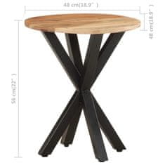 Greatstore Stranska mizica 48x48x56 cm trden akacijev les