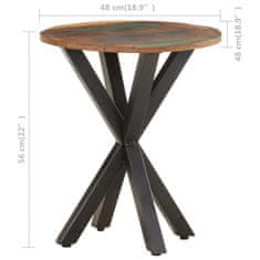 Vidaxl Stranska mizica 48x48x56 cm trden predelan les