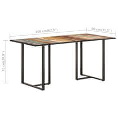 Vidaxl Jedilna miza 160 cm trden predelan les