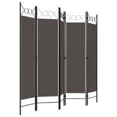 Vidaxl Paravan 5-delni antraciten 200x180 cm