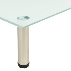 Vidaxl TV stojalo mlečno 120x35x17 cm kaljeno steklo