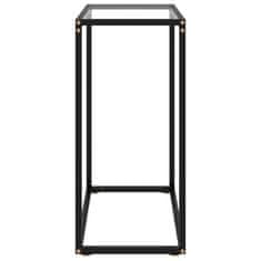 Vidaxl Konzolna mizica prozorna 60x35x75 cm kaljeno steklo