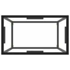 Vidaxl Konzolna mizica prozorna 60x35x75 cm kaljeno steklo