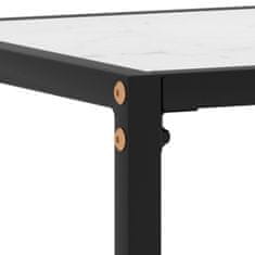 Vidaxl Konzolna mizica bela 100x35x75 cm kaljeno steklo