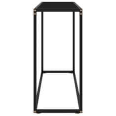 Vidaxl Konzolna mizica črna 100x35x75 cm kaljeno steklo