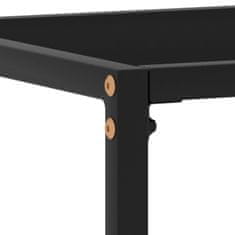 Vidaxl Konzolna mizica črna 100x35x75 cm kaljeno steklo
