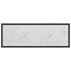 Vidaxl Konzolna mizica bela 100x35x75 cm kaljeno steklo