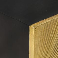 Vidaxl Nočna omarica z medeninasto sprednjo stranjo 40x30x50 cm mango