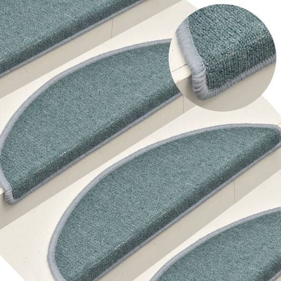 Vidaxl Preproge za stopnice 15 kosov modre 65x24x4 cm