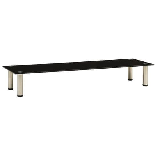 Vidaxl TV stojalo črno 120x35x17 cm kaljeno steklo
