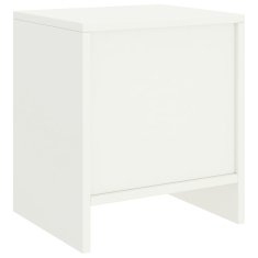 Vidaxl Nočne omarice 2 kosa bele 35x30x40 cm trdna borovina