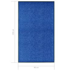 Vidaxl Pralni predpražnik moder 90x150 cm