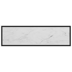 Vidaxl Konzolna mizica bela 120x35x75 cm kaljeno steklo