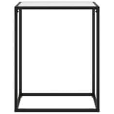 Vidaxl Konzolna mizica bela 60x35x75 cm kaljeno steklo