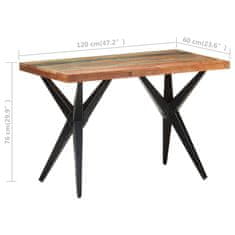 Vidaxl Jedilna miza 120x60x76 cm trden predelan les
