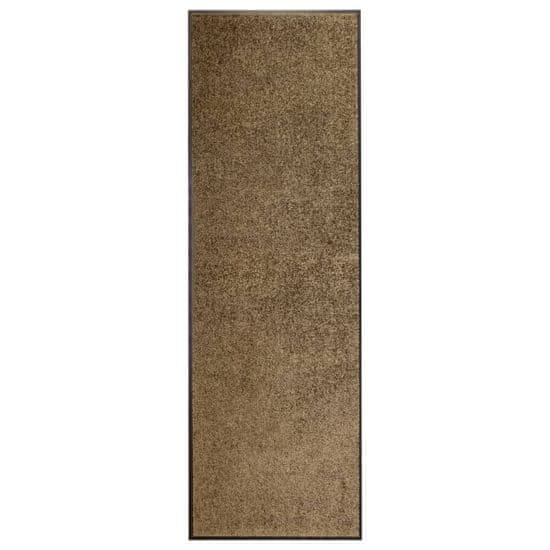 Vidaxl Pralni predpražnik rjav 60x180 cm