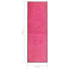 Vidaxl Pralni predpražnik roza 60x180 cm