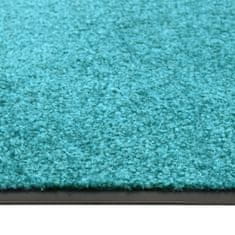 Vidaxl Pralni predpražnik cyan moder 60x180 cm