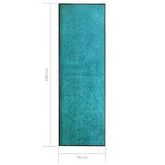 Vidaxl Pralni predpražnik cyan moder 60x180 cm