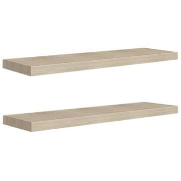Vidaxl Stenske police 2 kosa barva hrasta 90x23,5x3,8 cm MDF