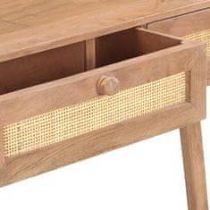 Vidaxl Konzolna mizica 100x35x76 cm trden mangov les