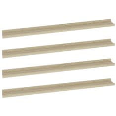 Vidaxl Stenske police 4 kosi sonoma hrast 100x9x3 cm