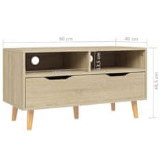 Vidaxl TV omarica sonoma hrast 90x40x48,5 cm iverna plošča