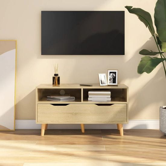 Vidaxl TV omarica sonoma hrast 90x40x48,5 cm iverna plošča