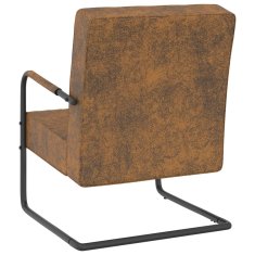 Vidaxl 325734 Cantilever Chair Brown Fabric
