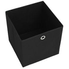 Vidaxl Škatle 10 kosov netkano blago 28x28x28 cm črne