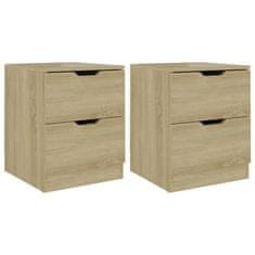 Vidaxl Nočna omarica 2 kosa sonoma hrast 40x40x50 cm iverna plošča