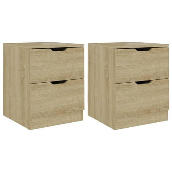 Vidaxl Nočna omarica 2 kosa sonoma hrast 40x40x50 cm iverna plošča