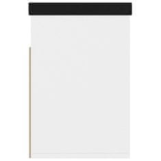 Vidaxl Klop za čevlje z blazino bela 80x30x47 cm iverna plošča