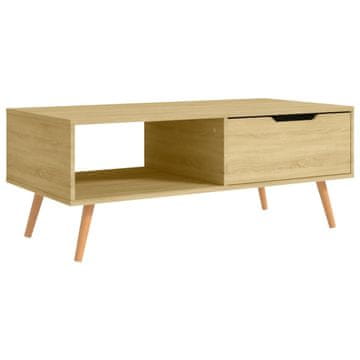 Greatstore Klubska mizica sonoma hrast 100x49,5x43 cm iverna plošča