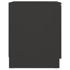 Greatstore Nočna omarica črna 40x40x50 cm iverna plošča