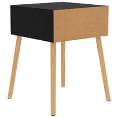 Greatstore Nočna omarica visok sijaj črna 40x40x56 cm iverna plošča