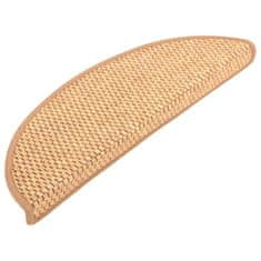 Vidaxl Samolepilne preproge za stopnice sisal 15 kos 56x20 cm oranžne