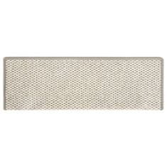 Vidaxl Samolepilne preproge za stopnice sisal 15 kosov 65x25 cm bež