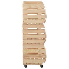 Vidaxl vidaXL Voziček za zelenjavo 57x30x80 cm masiven borov les