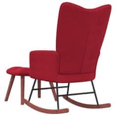 shumee Gugalni stol s stolčkom vinsko rdeč žamet