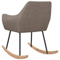 Vidaxl Gugalni stol taupe blago