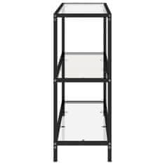 Vidaxl Konzolna mizica prozorna 100x36x90 cm kaljeno steklo
