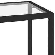 Vidaxl Konzolna mizica prozorna 100x36x90 cm kaljeno steklo